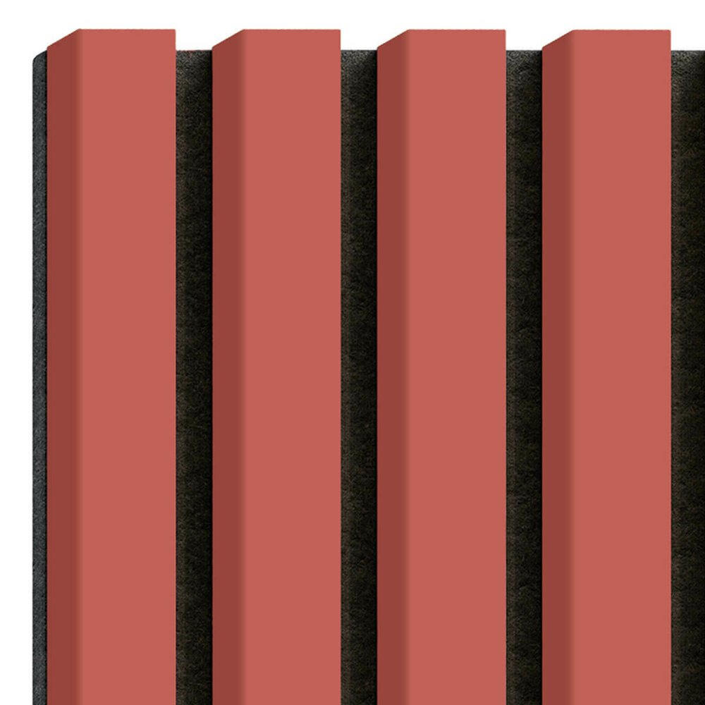 Декоративно/акустично рафтово пано Lameo Mini от MDF, коралово покритие 30x275 см