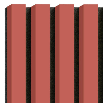 Декоративно/акустично рафтово пано Lameo Mini от MDF, коралово покритие 30x275 см
