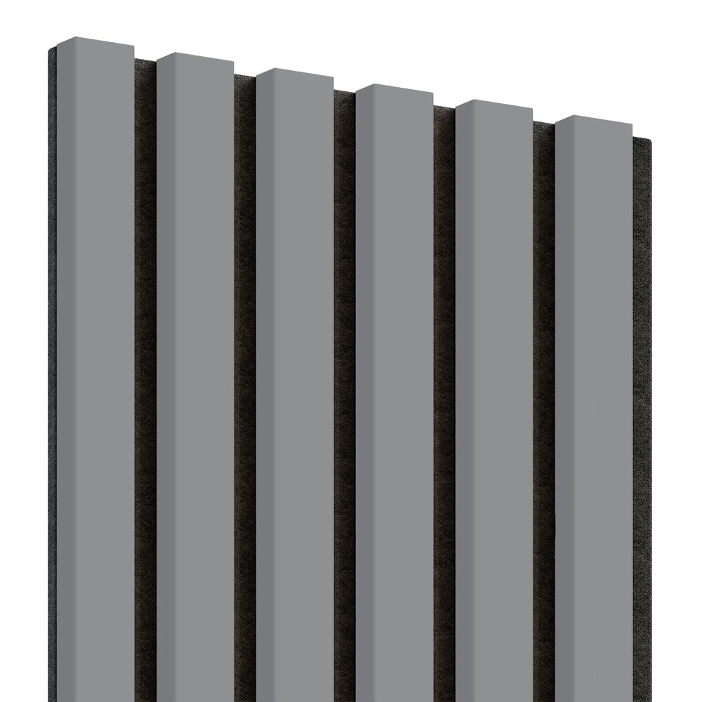 Декоративно/акустично рифлово пано Lameo Mini от MDF сиво 30x275 см