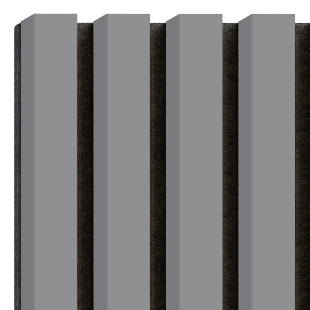 Декоративно/акустично рифлово пано Lameo Mini от MDF сиво 30x275 см