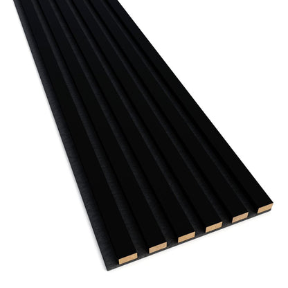 Decorative/Acoustic Slat Panel Lameo Mini MDF Matte Black Finish 30x275 cm