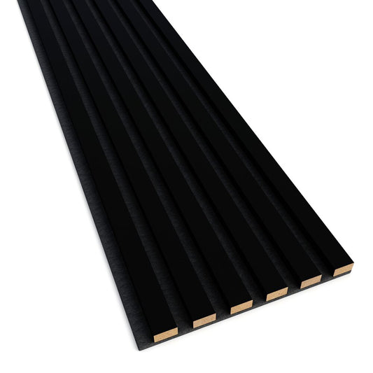 Декоративен/акустичен панел Lameo Mini от MDF, черен мат, 30x275 см