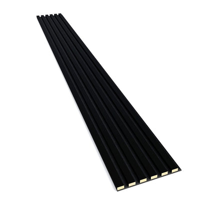 Decorative/Acoustic Slat Panel Lameo Mini MDF Matte Black Finish 30x275 cm