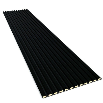 Decorative/Acoustic Slat Panel Lameo Mini MDF Matte Black Finish 30x275 cm