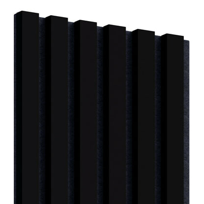 Decorative/Acoustic Slat Panel Lameo Mini MDF Matte Black Finish 30x275 cm