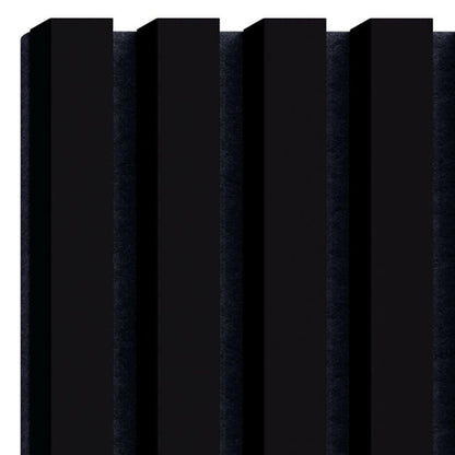 Decorative/Acoustic Slat Panel Lameo Mini MDF Matte Black Finish 30x275 cm