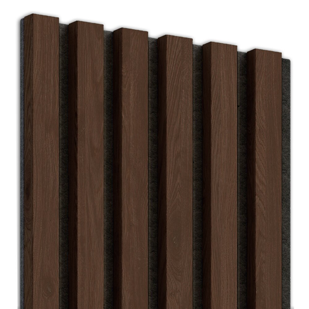 Декоративен/акустичен панел Lameo Mini от MDF, финиш орех 30x275 см