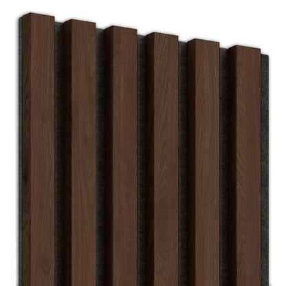 Декоративен/акустичен панел Lameo Mini от MDF, финиш орех 30x275 см