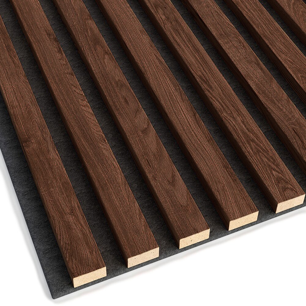 Декоративен/акустичен панел Lameo Mini от MDF, финиш орех 30x275 см