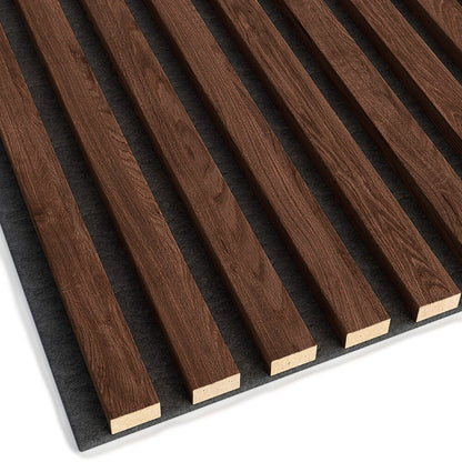 Декоративен/акустичен панел Lameo Mini от MDF, финиш орех 30x275 см