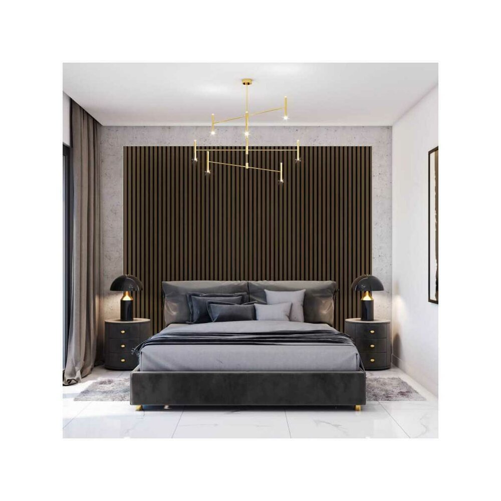 Декоративен/акустичен панел Lameo Mini от MDF, финиш орех 30x275 см