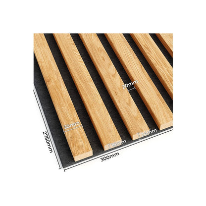 Декоративен/акустичен панел Lameo Mini MDF, естествен черен дъб, 30x275 см