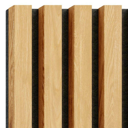 Декоративен/акустичен панел Lameo Mini MDF, естествен черен дъб, 30x275 см