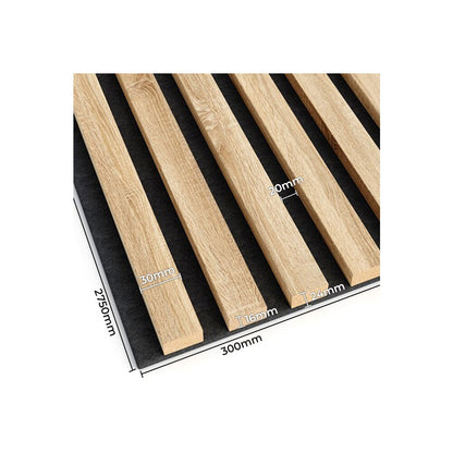 Декоративен/акустичен панел Lameo Mini от MDF с финиш дъб Сонома 30x275 см