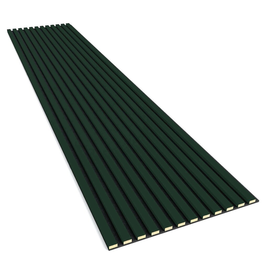 Декоративен/акустичен панел Lameo Mini от MDF, зелен завършек 30x275 см