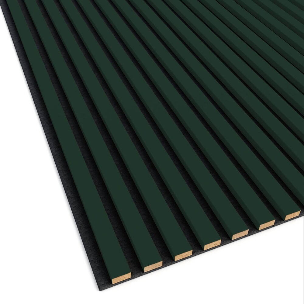 Декоративен/акустичен панел Lameo Mini от MDF, зелен завършек 30x275 см