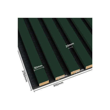 Декоративен/акустичен панел Lameo Mini от MDF, зелен завършек 30x275 см