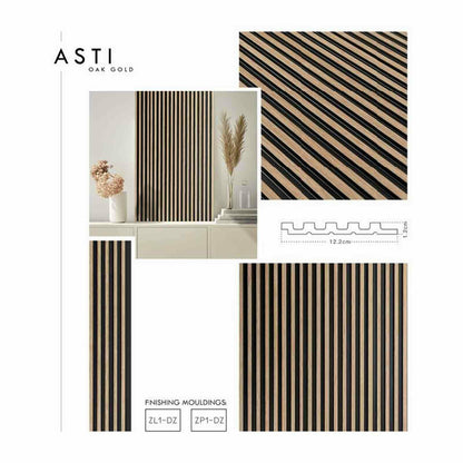 Панел рифлаж Ламелио Асти финиш дъб златен 12.2x270 см