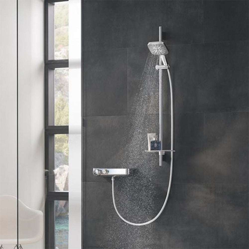 Grohe Rainshower SmartActive 130 Cube 3 Functions Shower Head Hard Graphite