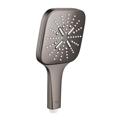 Grohe Rainshower SmartActive 130 Cube 3 Functions Shower Head Hard Graphite