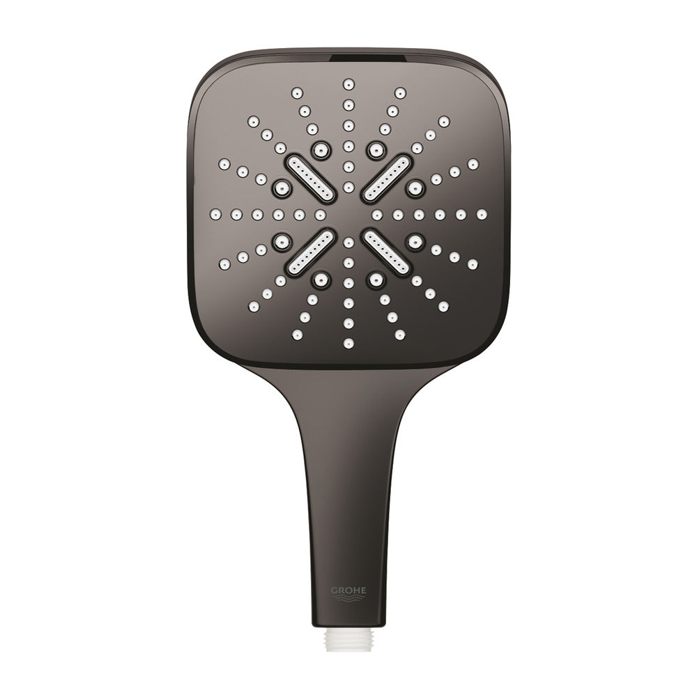 Grohe Rainshower SmartActive 130 Cube 3 Functions Shower Head Hard Graphite