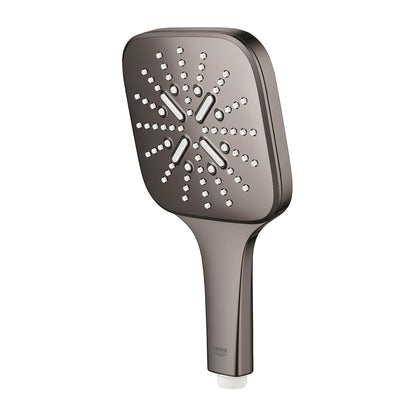Grohe Rainshower SmartActive 130 Cube 3 Functions Shower Head Hard Graphite