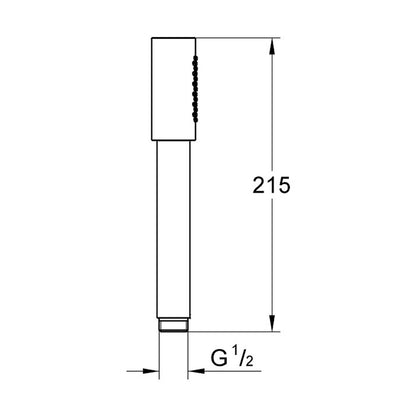 Grohe Sena Shower Head Hard Graphite 1 Spray Type