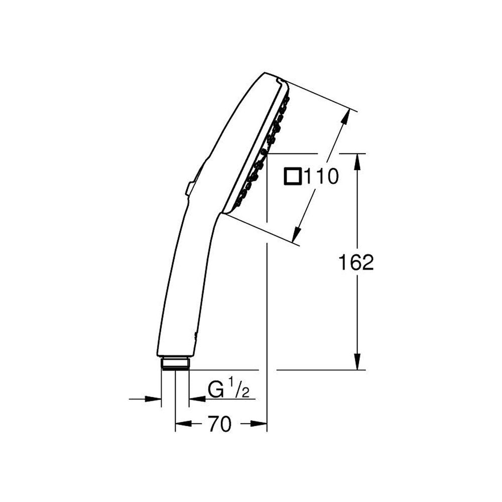 Душ глава Grohe Tempesta Cube 110 хром с 3 функции