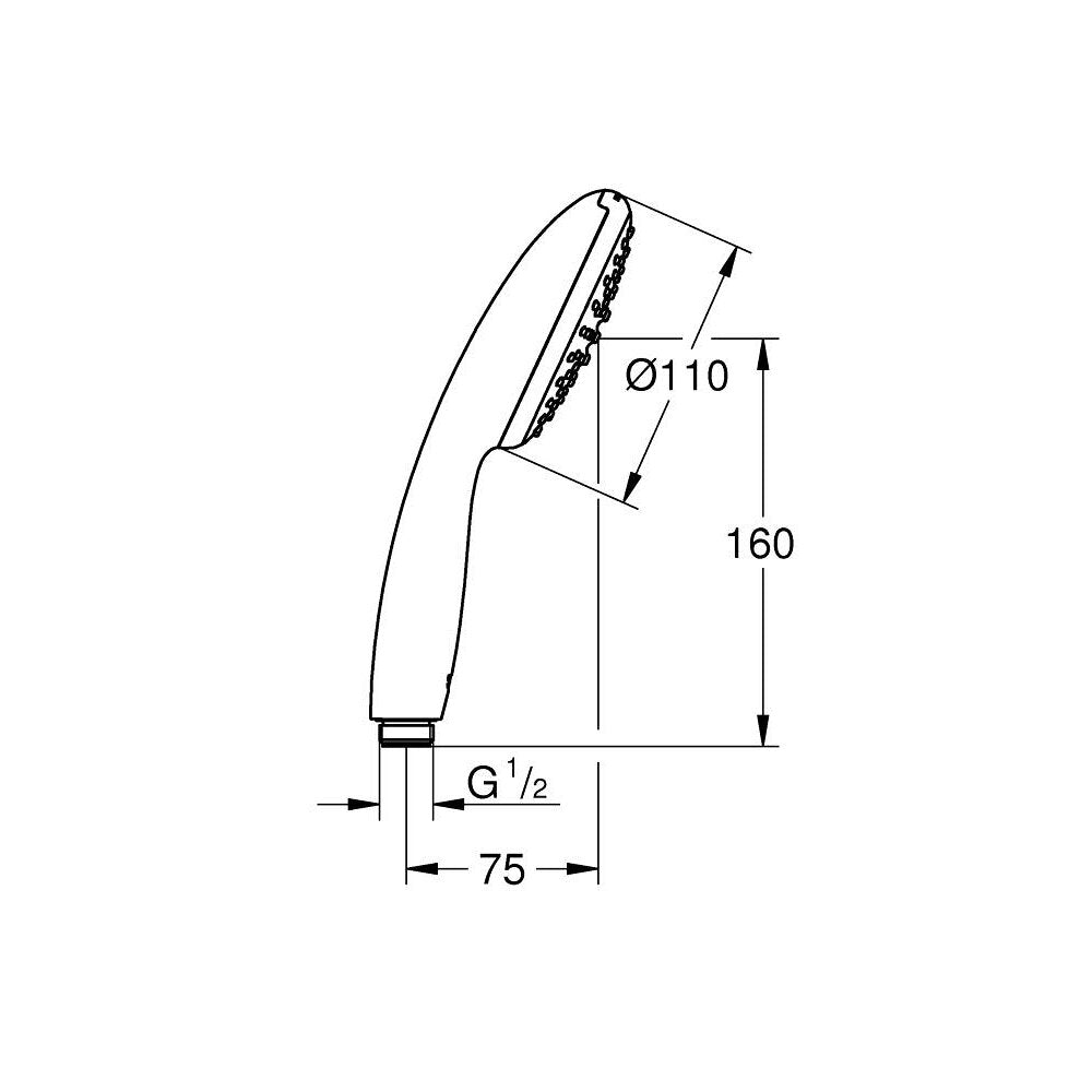 Shower head Grohe Tempesta Cube 110 with 1 function