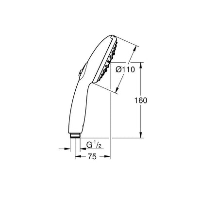 Смесител за душ Grohe Tempesta Cube 110 с 3 функции
