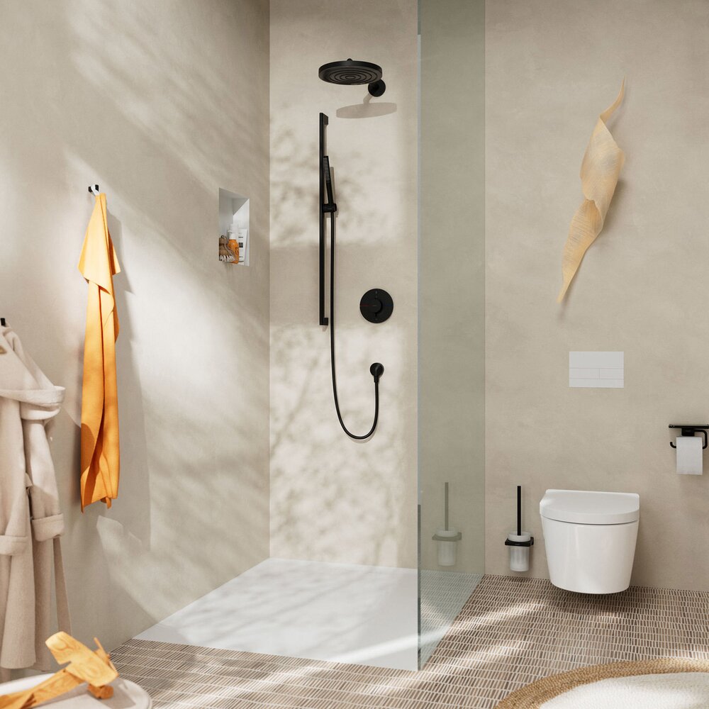 Душ глава Hansgrohe Pulsify S EcoSmart матово черно 1 функция