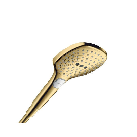 Hansgrohe Raindance Select 120 Shower Head in Glossy Gold, 3 Functions