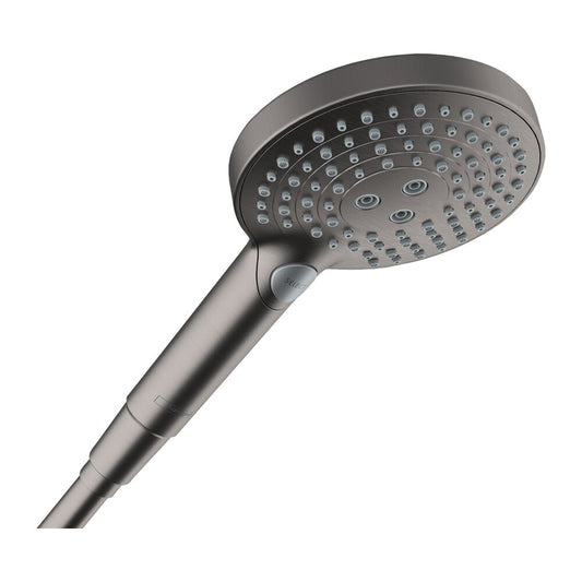 Hansgrohe Raindance Select S 120 Black - Brushed Chrome PowderRain 3 Functions Shower Head