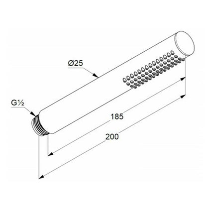 Kludi Nova Fonte Matte Black Shower Head