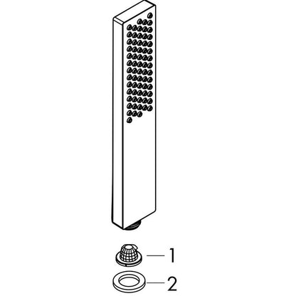 Matte black shower head Hansgrohe Pulsify E 100 1 function