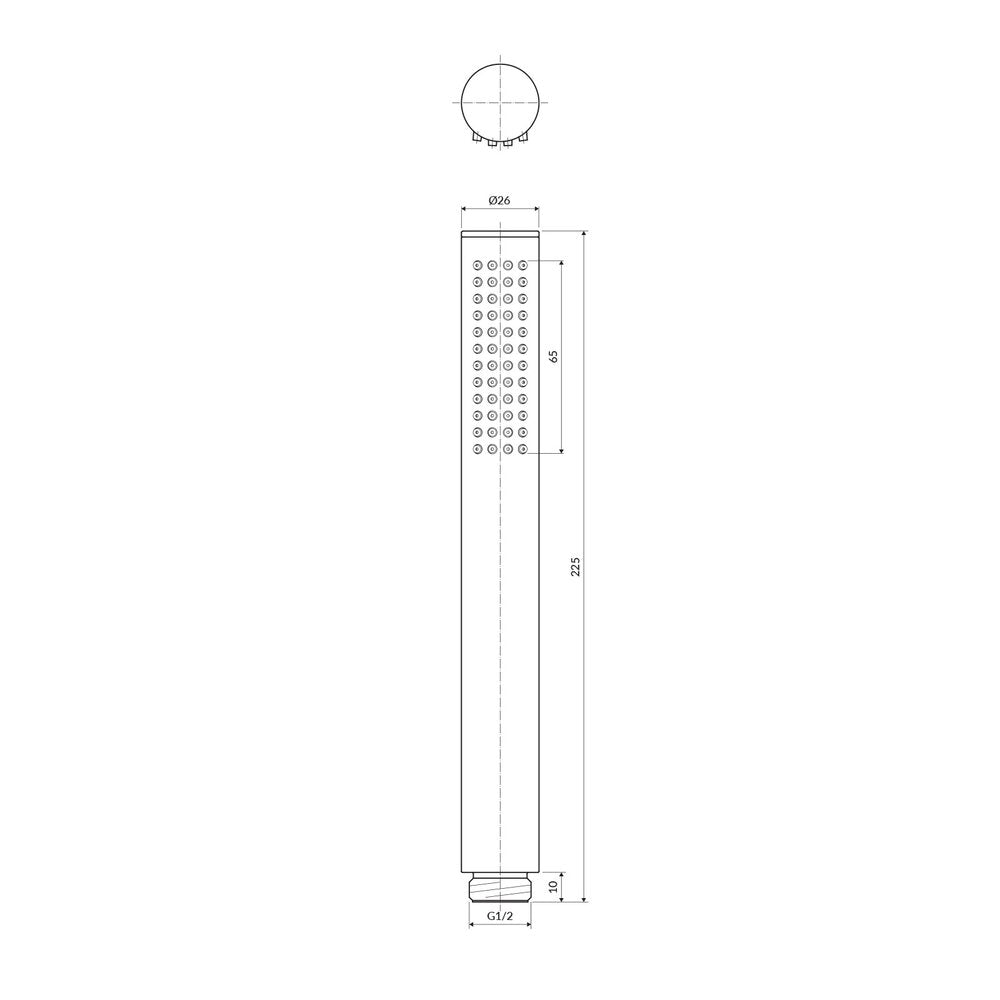 Душ слушалка Omnires Microphone, матова месинг, 1 функция