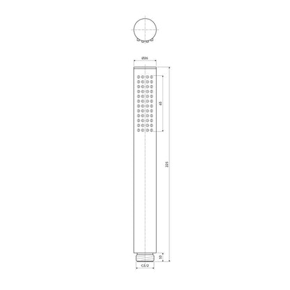Душ слушалка Omnires Microphone, матова месинг, 1 функция