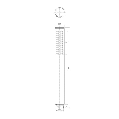 Душ глава Omnires Microphone матово бяло 1 функция