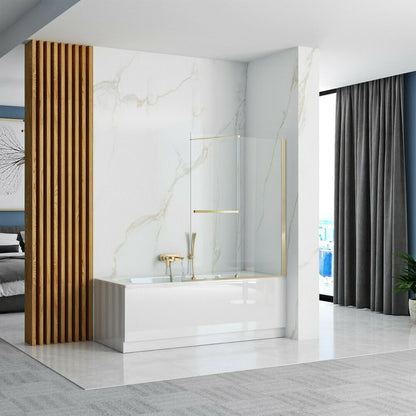 Gold Bathtub Screen Rea Fabian 100x140 cm