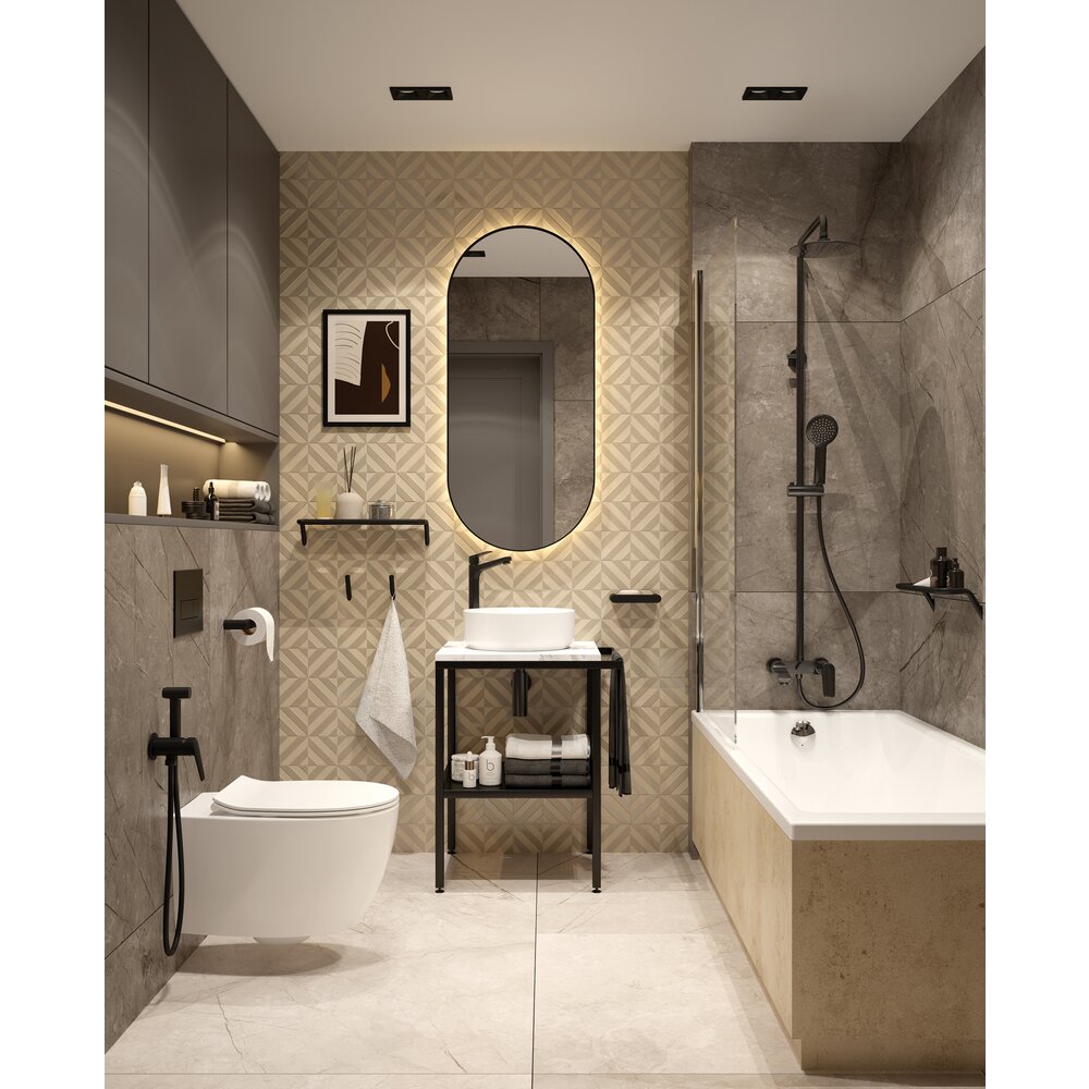 Deante Alpinia Bath Screen 80x140 cm