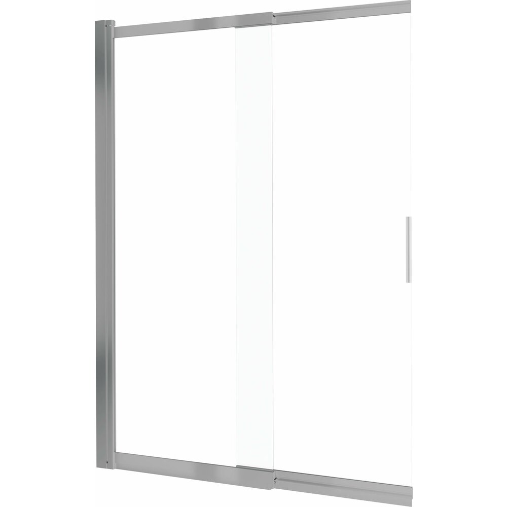 Deante Prizma Bathtub Screen Brushed Chrome 100x140 cm