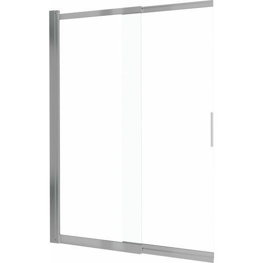 Deante Prizma Bathtub Screen Brushed Chrome 100x140 cm