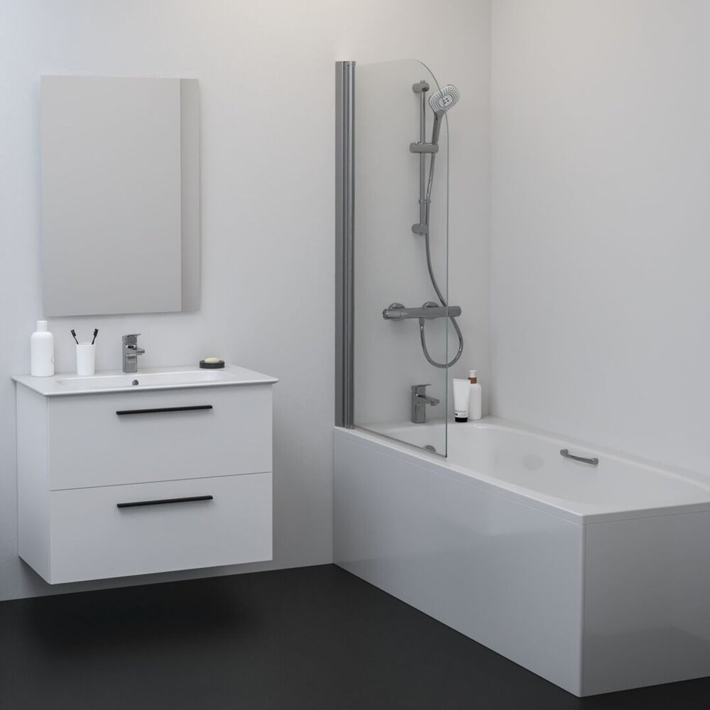 Мобилен параван за вана Ideal Standard Connect сребрист 80x140 cm