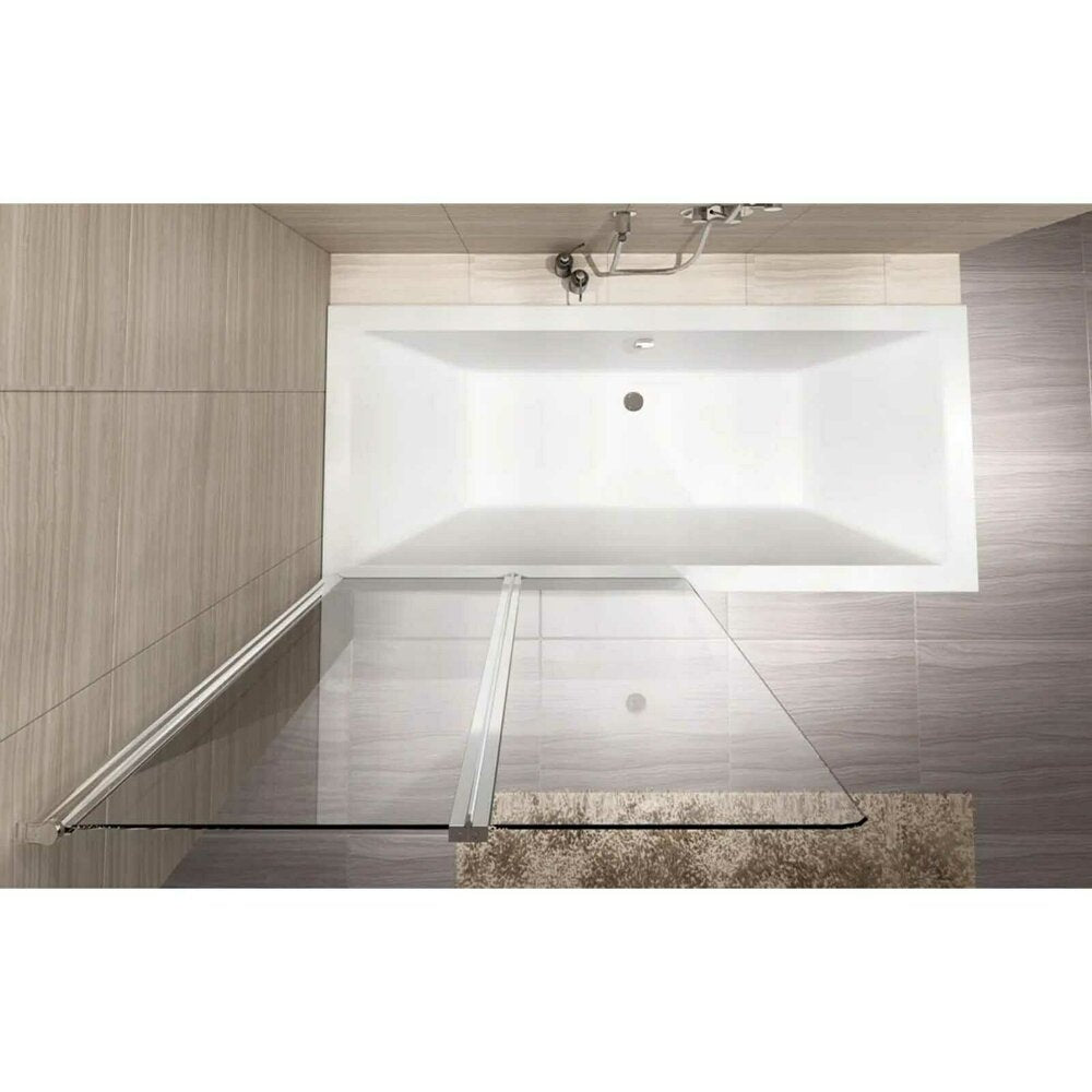 Rea Agat-2 Folding Bathtub Screen Chrome 100x140 cm Mobile