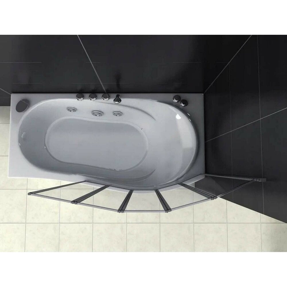 Сгъваем параван за вана Rea Idea хром 120x140 см мобилен