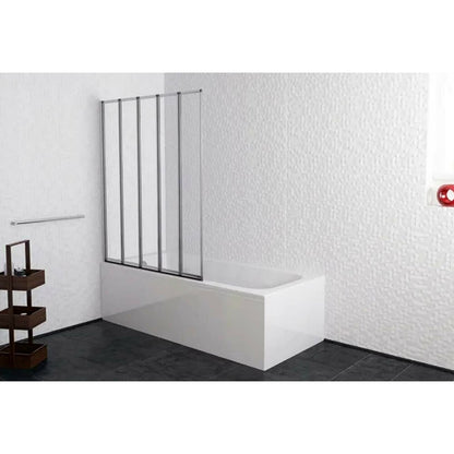 Сгъваем параван за вана Rea Idea хром 120x140 см мобилен