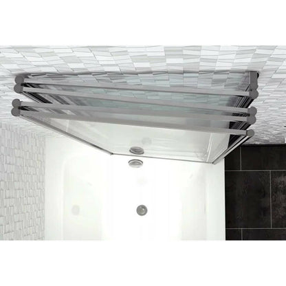 Сгъваем параван за вана Rea Idea хром 120x140 см мобилен