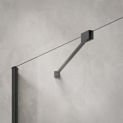 Параван за вана Radaway Idea 6 PNJ II черен мат-прозрачен 60x150 cm стъкло 6 mm