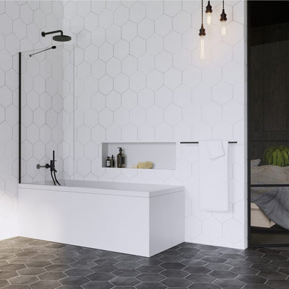Параван за вана Radaway Idea 6 PNJ II черен мат-прозрачен 70x150 cm стъкло 6 mm
