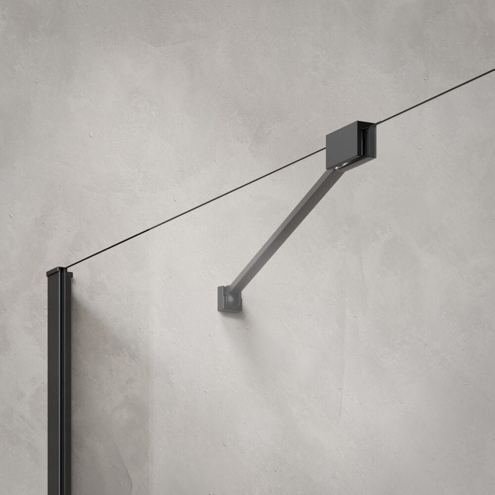 Параван за вана Radaway Idea 6 PNJ II черен мат-прозрачен 80x150 cm стъкло 6 mm
